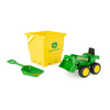 TOMY John Deere Sandbox Toy Set - Includes Dump Truck Toy, Bucket and Beach Shovel - Toddler Outdoor Toys and Farm Toys - Summer Kids Sand Toys