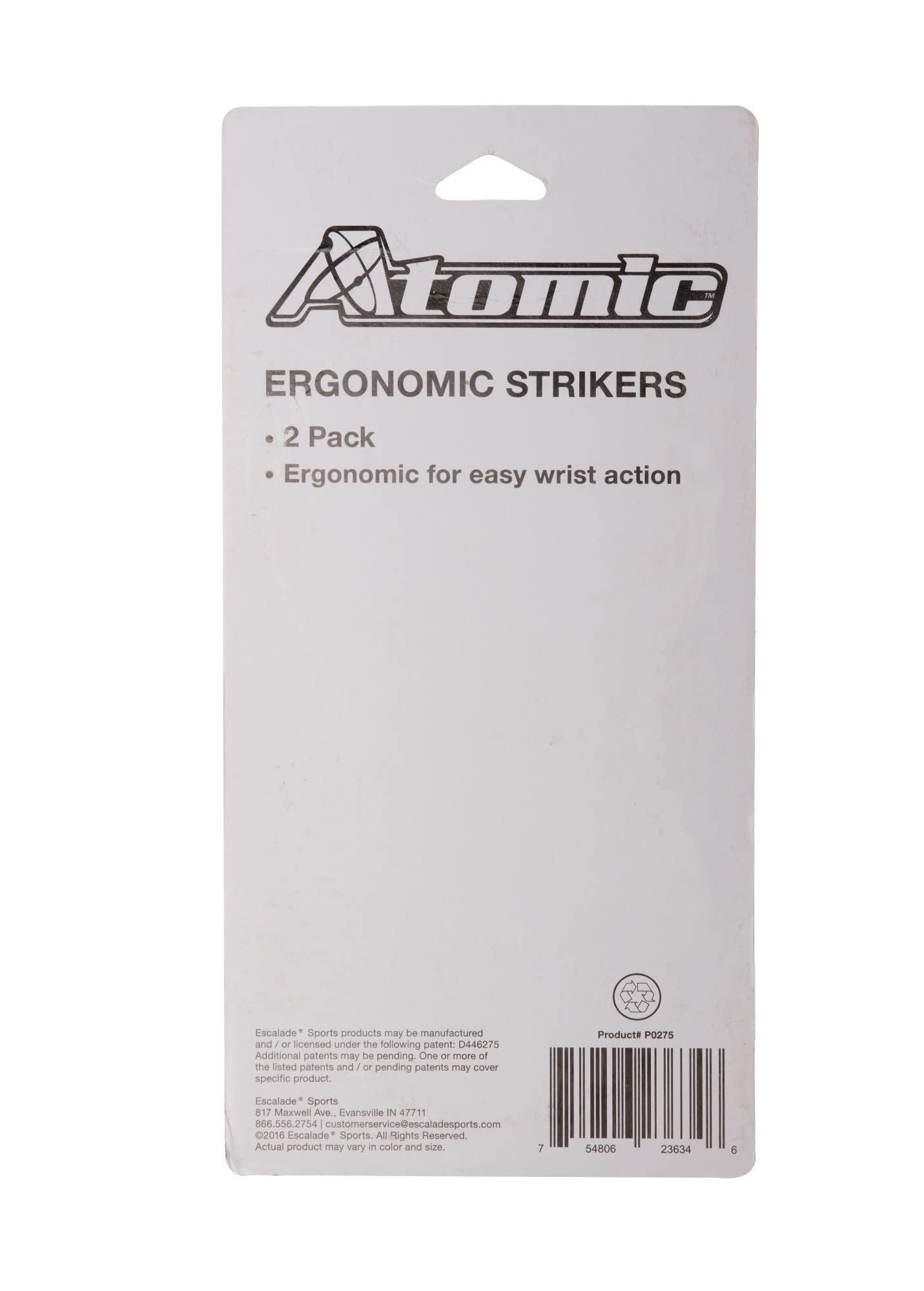 Atomic Ergonomic Premium Air Hockey Strikers (2‑Pack) - 3‑7/8” Diameter Pushers with Rubber Grip & Felt Bottoms for Air Hockey and Push Hockey Tables