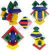 KUTOI Pyramid Stacking Toy Building Blocks 3D Puzzle Brain Teasers for Kids and Adults-Creative Preschool Learning Activities- Toddler Building Toys