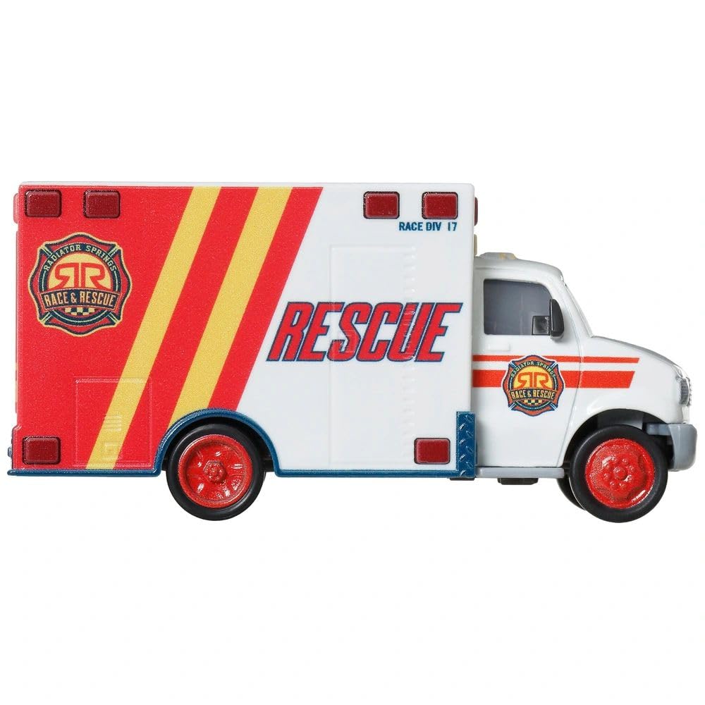 Disney Cars 2025 1:55 Scale Diecast Radiator Springs Race & Rescue Ambulance Morgan Martins