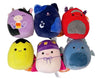 Squishmallow 5 Inch 2024 Halloween Squad A - Set of 6 (Mushroom, Cow, Cat, Monster, Pumpkin, Bat)