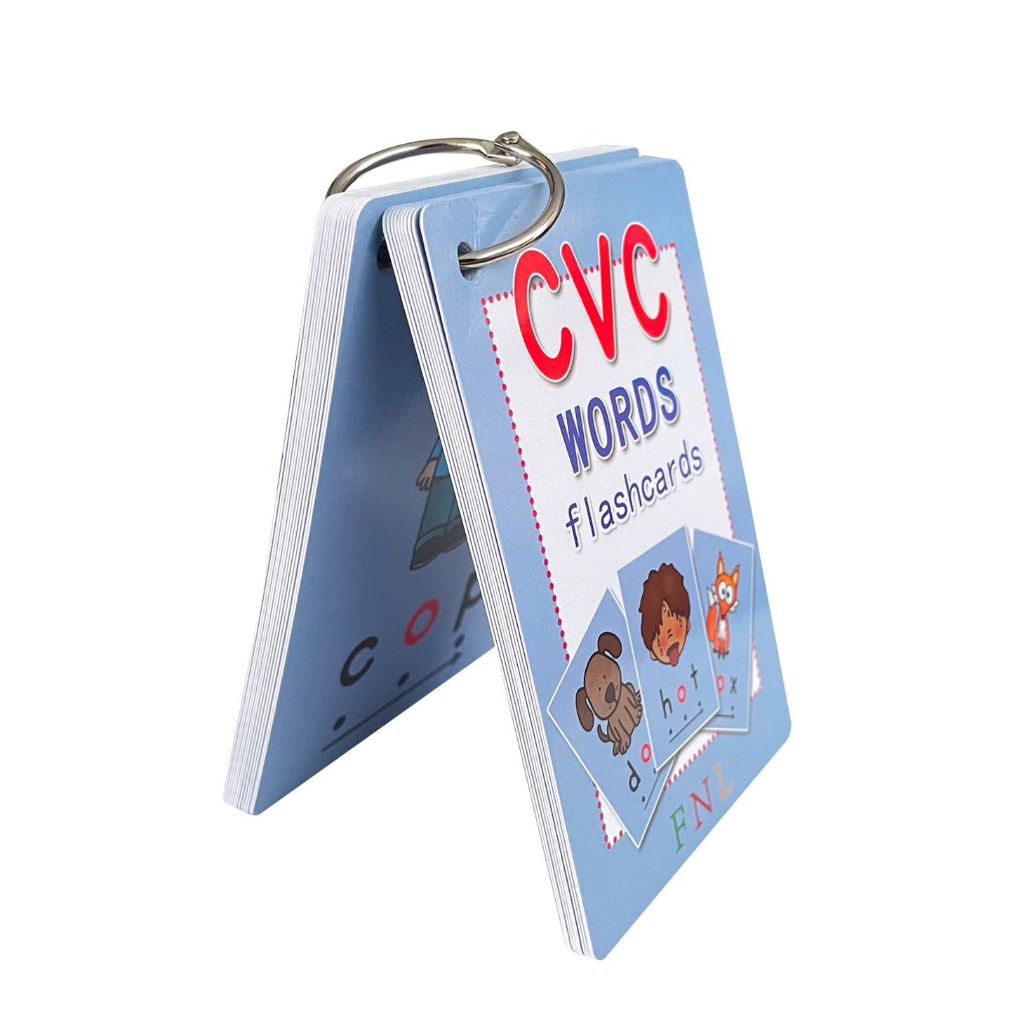 Richardy CVC Flashcards Short Vowel Word Cards CVC Beginning Phonics Word Builders Toddler Learning Toys 4.3 X 3 Inch 126 Cards…