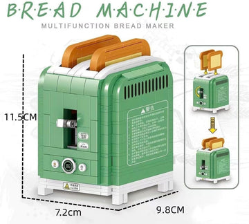 FULHOLPE Bread Machine Bricks Model Set, 456Pcs DIY Building Block Assembly Mini Particle Construction Kit