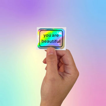You Are Beautiful Holographic 50 Sticker Pack