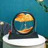 WANLIAN Moving Sand Art Picture Decor, 3D Deep Sea Sandscape Liquid Motion, Round Glass Frame Display Flowing Sand,Relaxing Home and Office