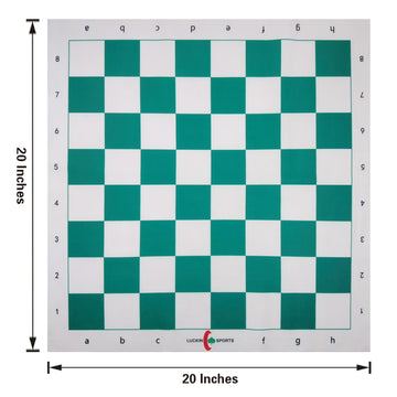 LUCKIN SPORTS Standard Professional Tournament Chessboard, 20" x 20" in Size with 2.25" Squares. 100% Durable Felt Fabric. Waterproof and Stain