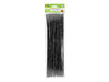 Krafty Kids GC025A 35 Piece Tinsel Chenille Stems Glitter Pipe Cleaners, 6mm by 12", Black