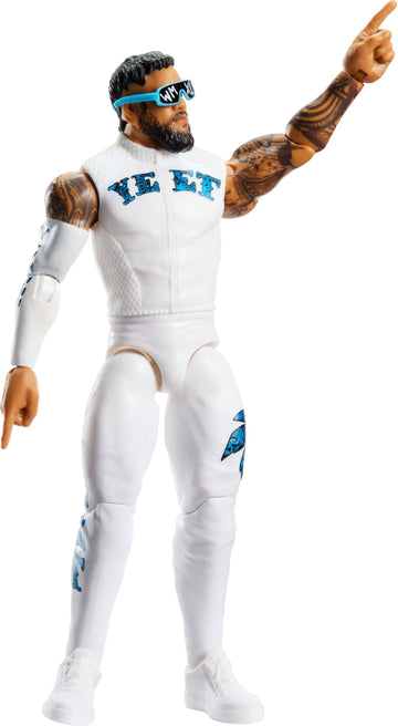 Mattel WWE Jey USO Action Figure, Main Event Series #161, 6-inch Collectible Superstar with 14 Articulation Points & Life-Like Look