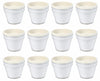 Fun Express DIY Flower Pots Bulk Craft Kit for Kids - 12 White Plastic Paint Plant Pots with Paper Inserts | Educational Toys for Painting Activities