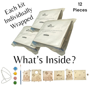 Oojami Wooden Dolphin Beach Crafting Kit: 12 DIY Unfinished Dolphin Beach Decoration Party Favors Supplies Ideal for Kids and Adults of All Ages