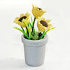1Pc Miniature Sunflower, 1/12 Scale Miniature Dollhouse Accessories Decor, Resin Doll House Mini Sunflower Imagination DIY Micro Scene Decor