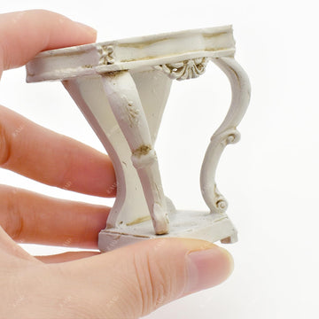iLAND Dollhouse Furniture on 1/12 Scale Miniature Dollhouse Table Victorian Furniture for Doll House Living Room Fairy Garden Accessories Mini House