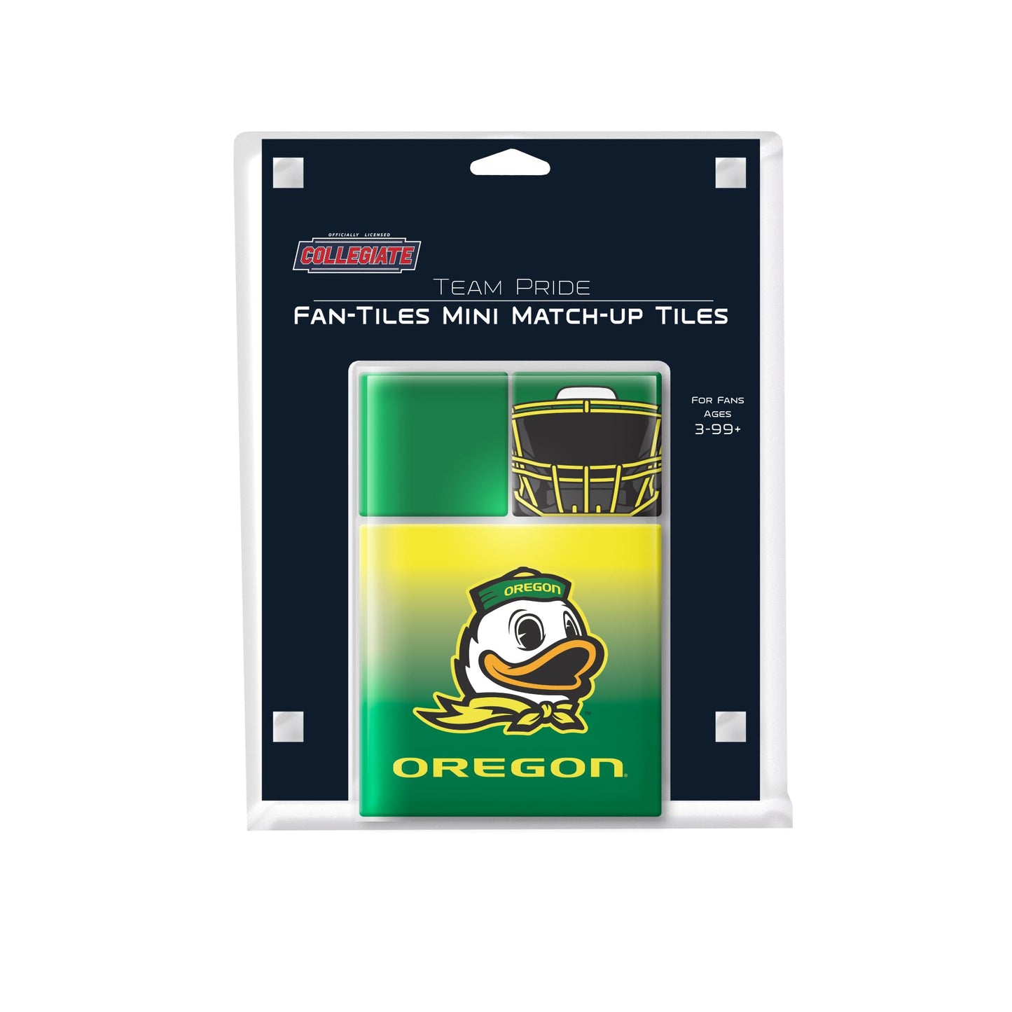 CreateOn NCAA Fan-Tiles Magnetic Match-Up Tiles for Oregon Ducks Fans, 17-Piece Building for Kids & Adults, Officially Licensed NCAA Team Collectibles
