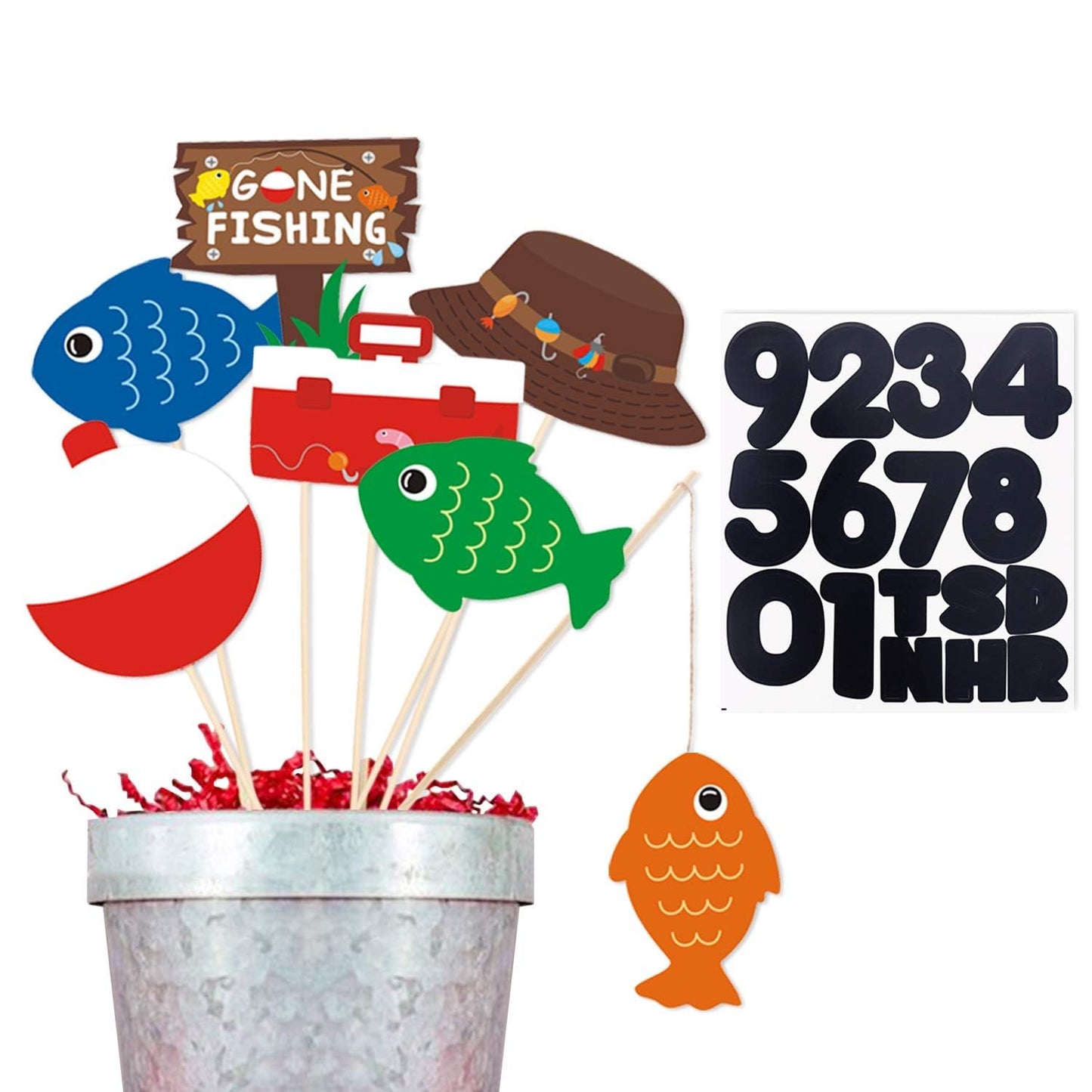 Yaaaaasss! 21Pcs Gone Fishing Party Decorations The Big One Fishing Theme Table Centerpieces Little Fisherman Table Toppers for Ofishally One Birthday