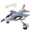 F-16 Fighting Falcon Thunderbirds Model Army Air Force Military Airplane Model Kit with Fun Lights and Sounds, Suitable for Military Enthusiasts