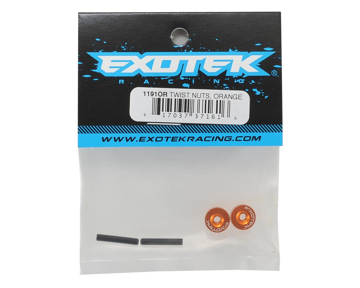 Exotek 1191OR Twist Nuts for M3 Thread, Orange