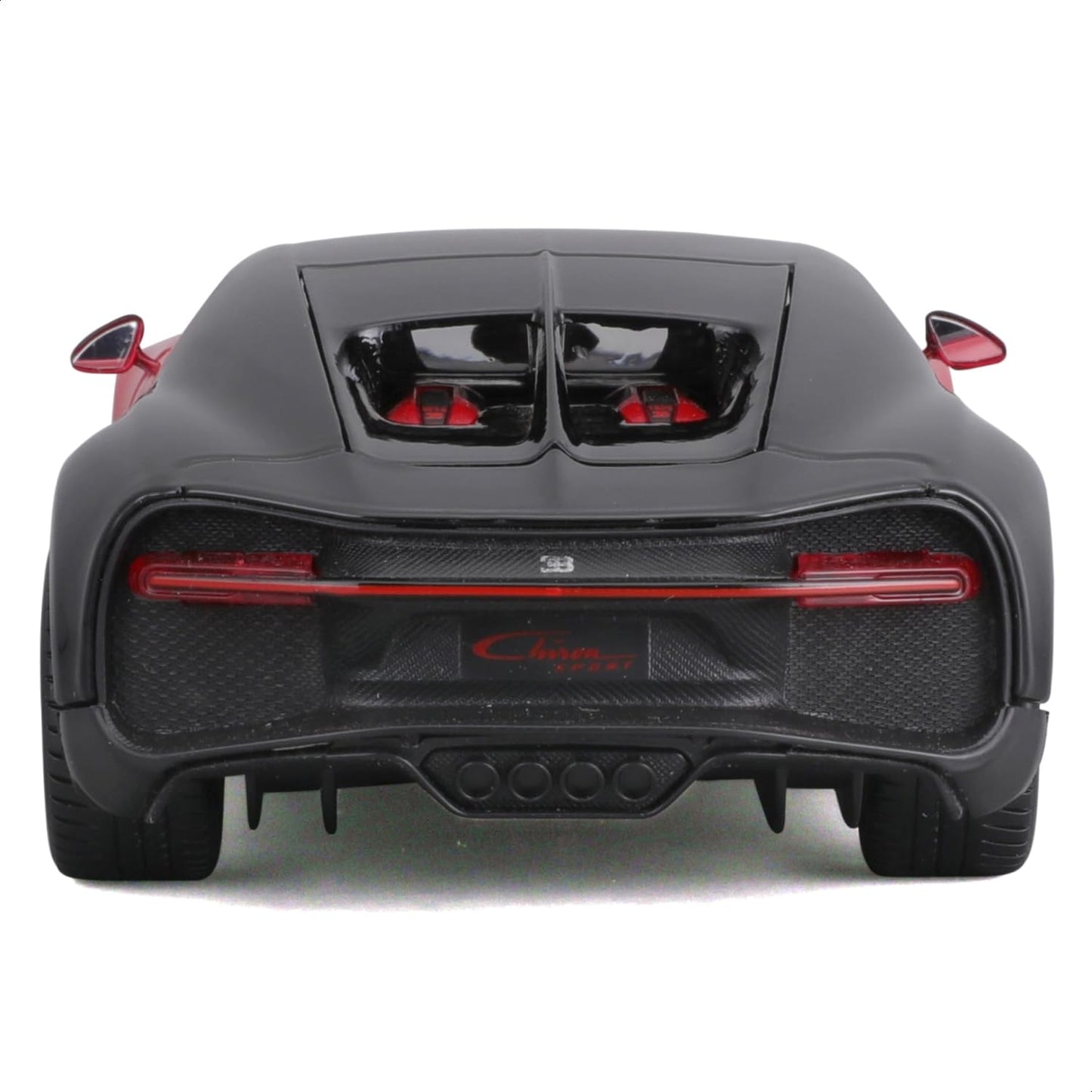 Bugatti Chiron Sport 16" Red and Black Special Edition 1/24 Diecast Model Car by Maisto