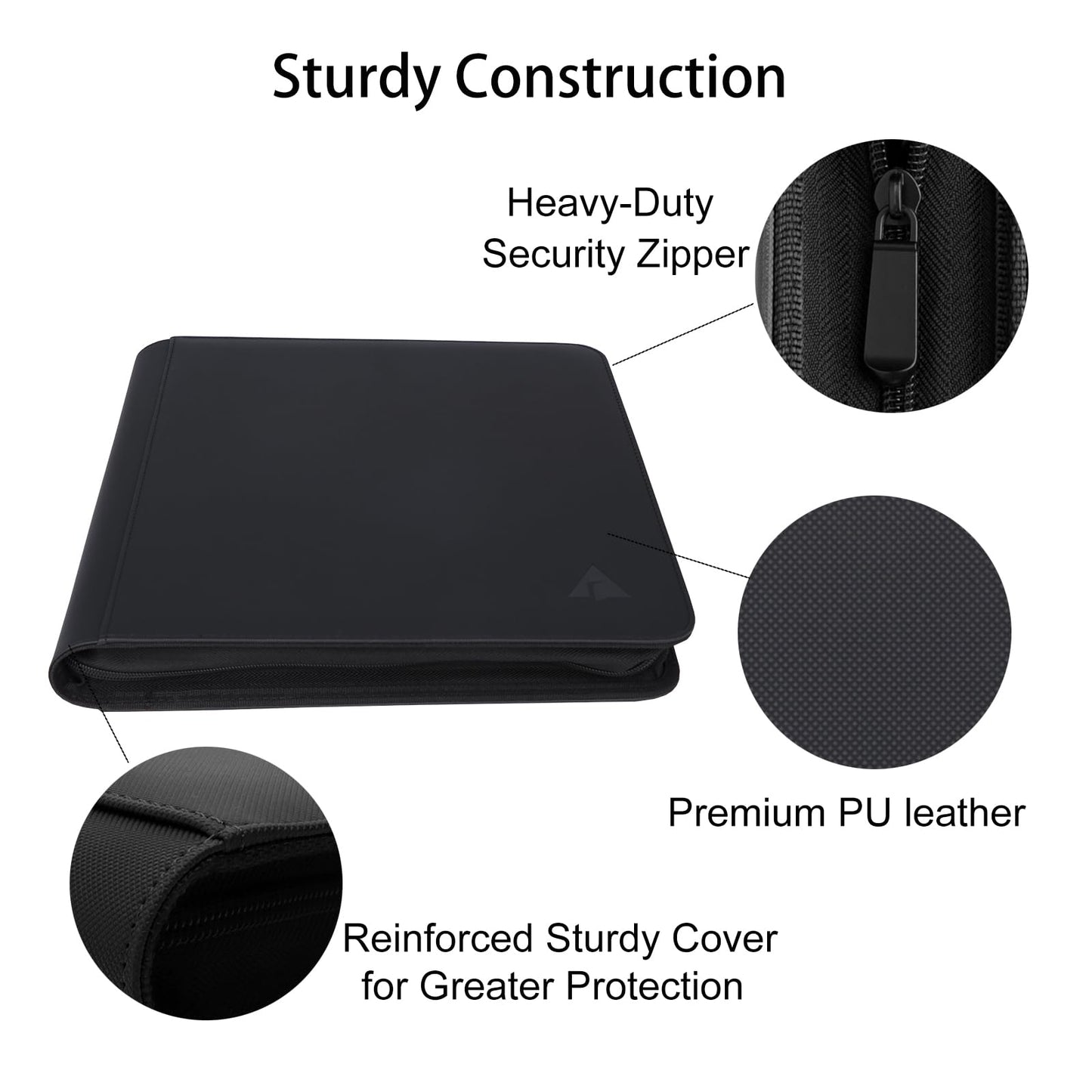 Rieton 12 Pocket 800+ Pockets Card Binder for Sleeved Cards, Large Ringless Side Loading Pockets Trading Card Album Folder for TCG