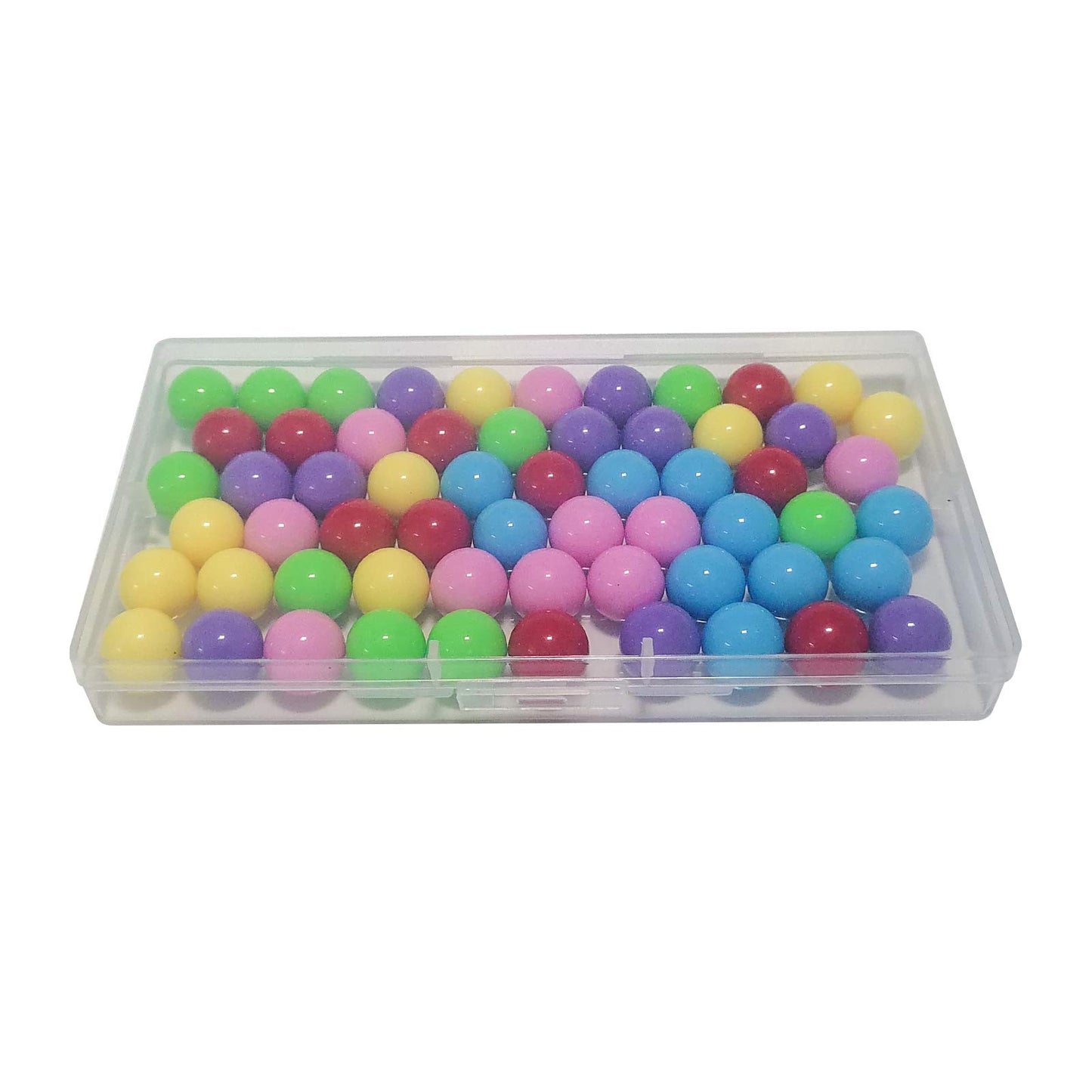 Yoeevi 60 Pcs Chinese Checkers Marbles Balls in 6 Colors,Game Replacement Balls with Plastic Box for Marble Run, Marbles Game