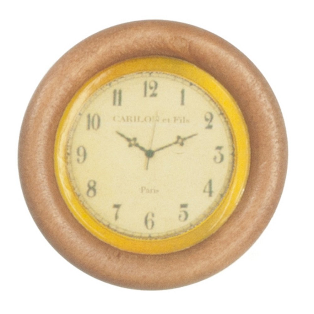 Dollhouse Miniature 1:12 Scale Wooden Clock G7991