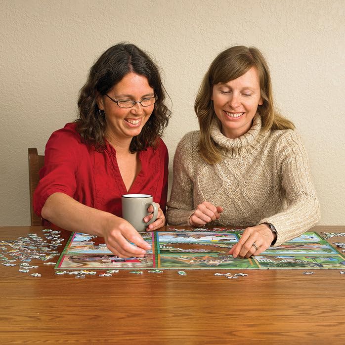 Cobble Hill 1000 Piece Puzzle - Squirrels on Vacation - Sample Poster Included