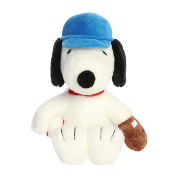 Aurora® Adorable Peanuts® Baseball Snoopy Stuffed Animal - Officially Licensed Toys for All Snoopy Fans - Nostalgic Gift for Adults and Birthday