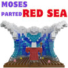 A Prayer Gift, Jesus Series-Moses parted The Red Sea Mini Figurine, Bible Story w/lego, Jesus Toy, Christmas Party Gift, Nativity Building Set
