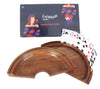 GENIUM GAMES Card Holder For Playing Cards (2) | Hands Free Playing Card Holders Made From High-Quality Mango Wood | Fits up to 25 cards | Ideal