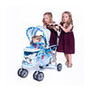 Joovy Toy Caboose Baby Doll Stroller Featuring Reclining Front Seat, Adjustable Footrest, Storage Basket, Extendable Canopy, and Snack Tray - Holds 3
