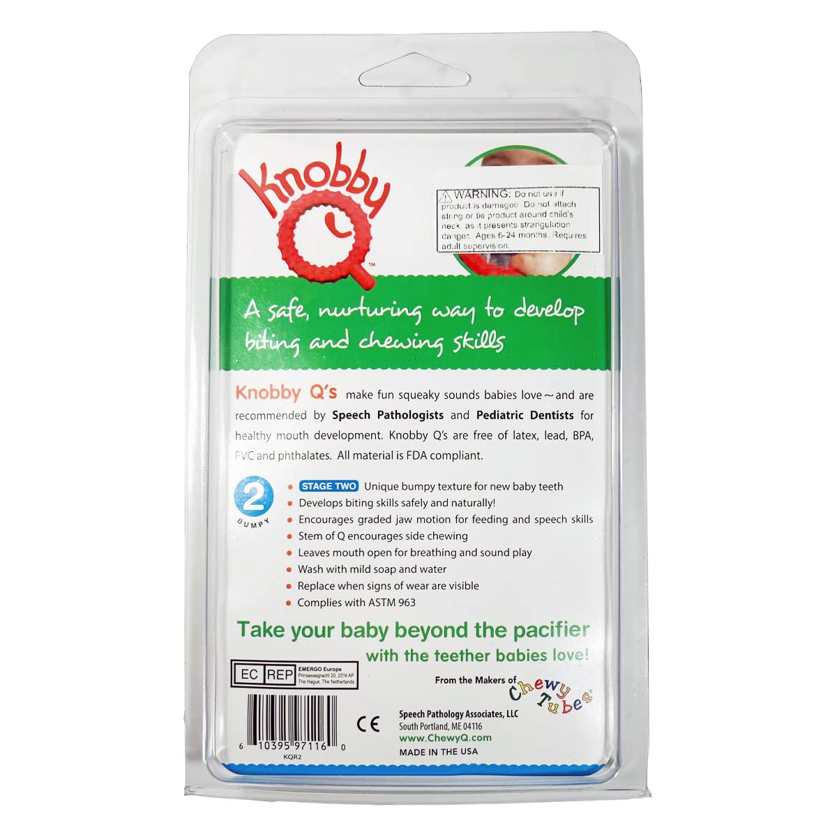 Uncommon 2 Red Q Knobby - Chewy Tube Super or Knobby Chew Oral Motor Speech Therapy • E&D Shop