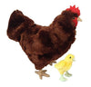 Adore 12" Ruby the Hen Chicken with Baby Chick Stuffed Animal Plush Toy