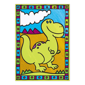 Royal Brush My First Paint By Number Kit 8.75"X11.375" 2/Pkg, Dinosaurs & Volcano