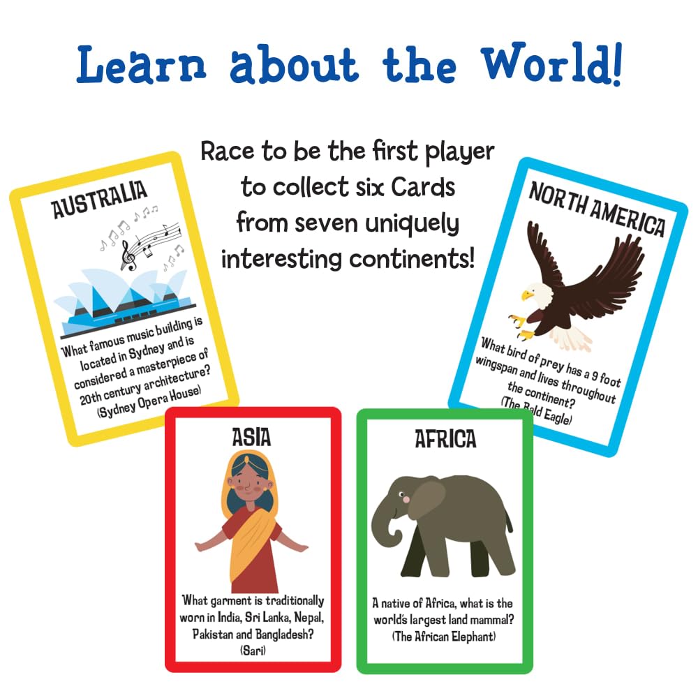 Scholastic The World Travel Card Game, Learn World Geography, Ages 6+