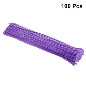Purple Pipe Cleaners 100Pcs Chenille Stems for Crafts DIY Art Flower Decorations Christmas Ornaments