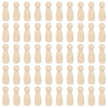 JAPCHET 50 Pack 3-1/2 Inch Wood Peg Dolls, Unfinished Wooden Jumbo Peg People Wood Doll Bodies Figures for Painting, DIY Art Craft Projects, Home
