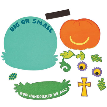 Fun Express Handpicked by God Pumpkin Magnet Craft Kit - Craft Kits - 12 Pieces