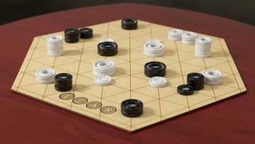 Rio Grande Games Tzaar Abstract Strategy 2 Player Board Game with Hexagonal Grid Design