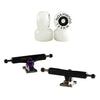 NOAHWOOD DIY Pro Fingerboard Truck 35mm (Silver Baseplate and Black Hanger) Ark Truck+Ice Wheel