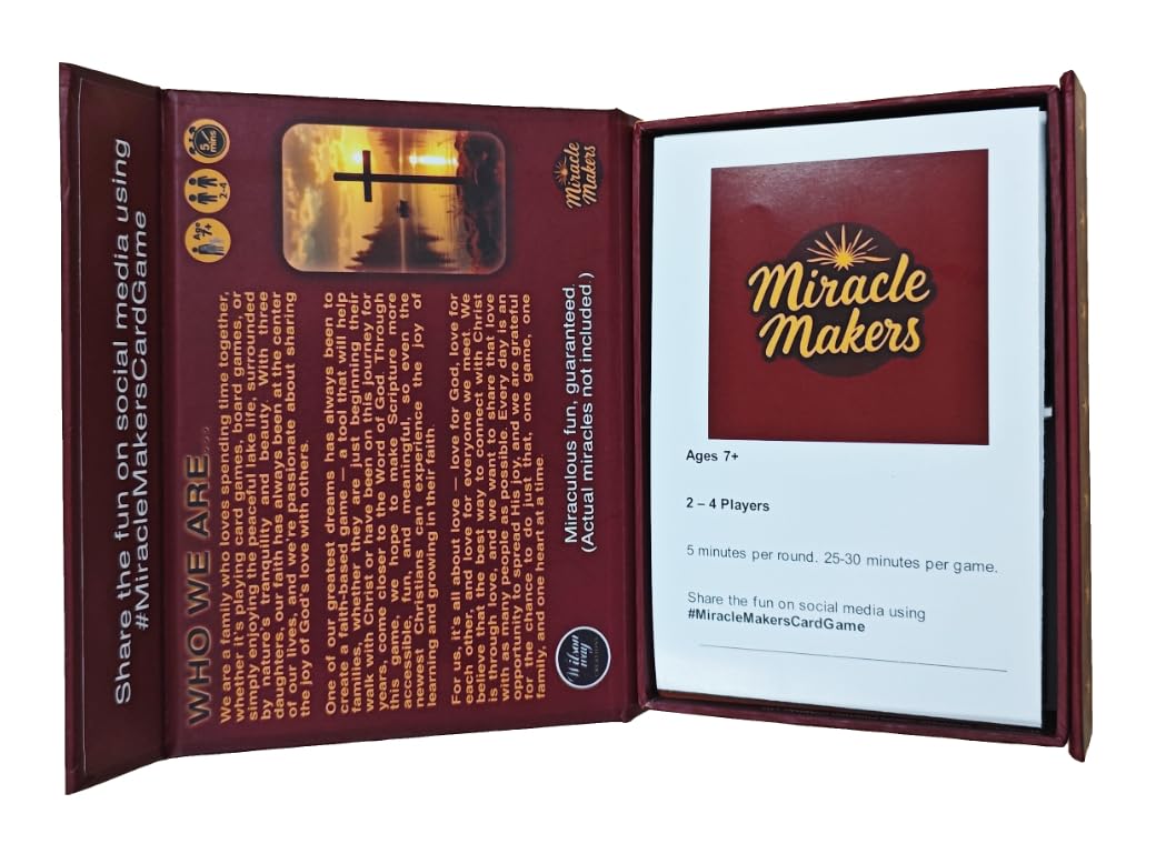 Miracle Makers Card Game | Christian-Themed, No Biblical Knowledge Required | Non-Denominational Fun | Ages 7+, 2-4 Players | Faith-based Gift | Great