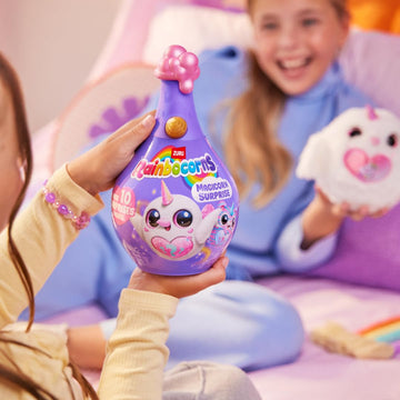 Rainbocorns Magicorn Series 1 (Owl) by ZURU - Magical Plush Surprise Toy in Collectible Magic Bottle with Booboocorn, Stickers, Bubble Powder,