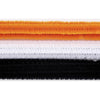 Darice 6mm Chenille Stems - Halloween - White/Black/Orange 100/pkg - 12 inches x 6mm