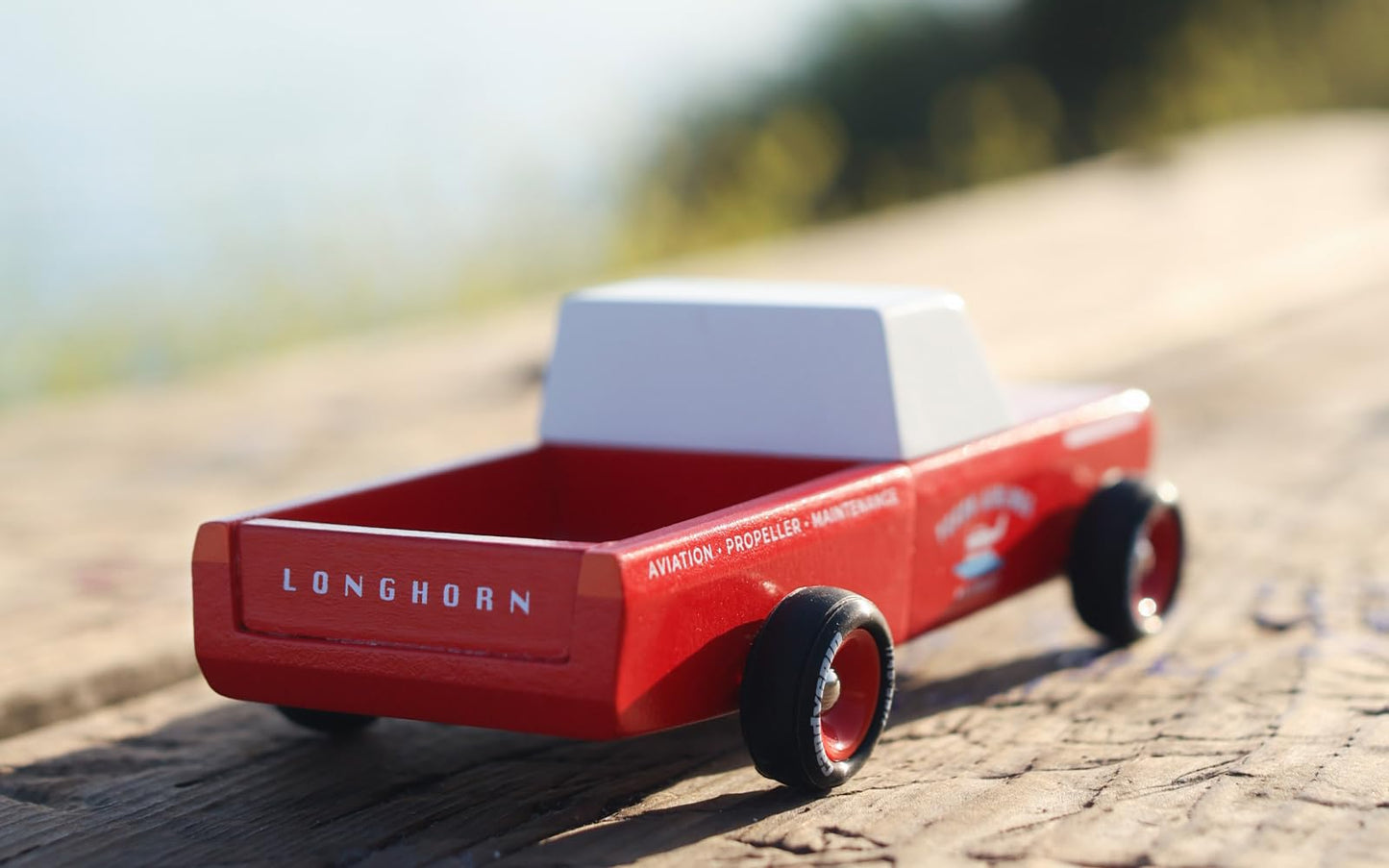 Candylab Toys - Americana Collection - Longhorn Red - Premium Handcrafted Wooden Car Toy