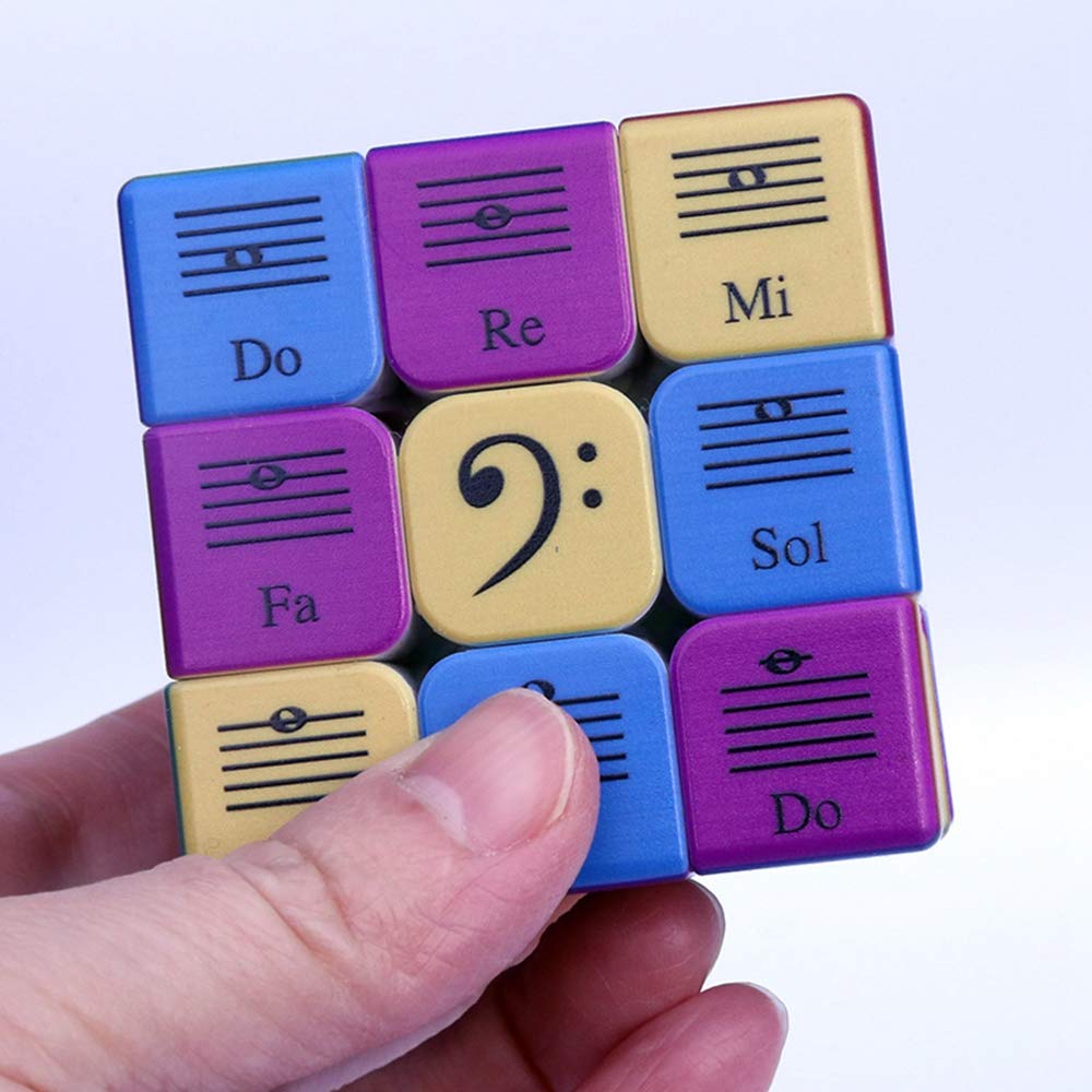 Speed Cube 3x3x3 Music Notes Design Magic Cube Puzzle,IQ Games Puzzles Relief Effec Gift Music Lovers Kids Adult Toys,5.6cm/2.2"