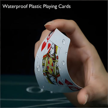 KEAIDUO Waterproof Poker Cards 100% Plastic - Washable PVC Playing Cards Deck - Durable, Spill Proof & Smooth Shuffle for Casino Game Night, Travel