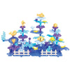 JANZOMM Ocean Building Blocks for Toddlers, 57PCS Stacking Interlocking Toy with Sea Animals & Plants, STEM Educational Kit for Kids Ages 3+