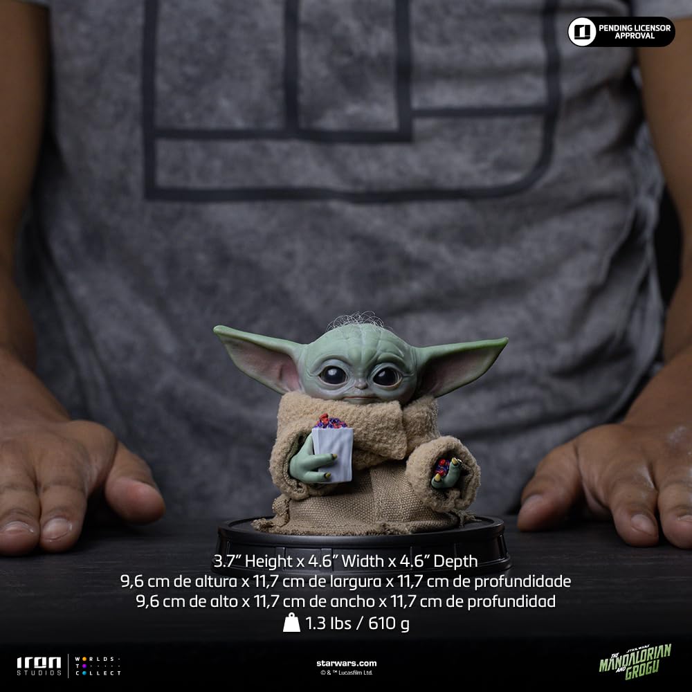 Iron Studios Collectible Statue Grogu Popcorn Time Movie Grogu Collection Multicolor Polystone Resin 9,6cm 3.7 Inches