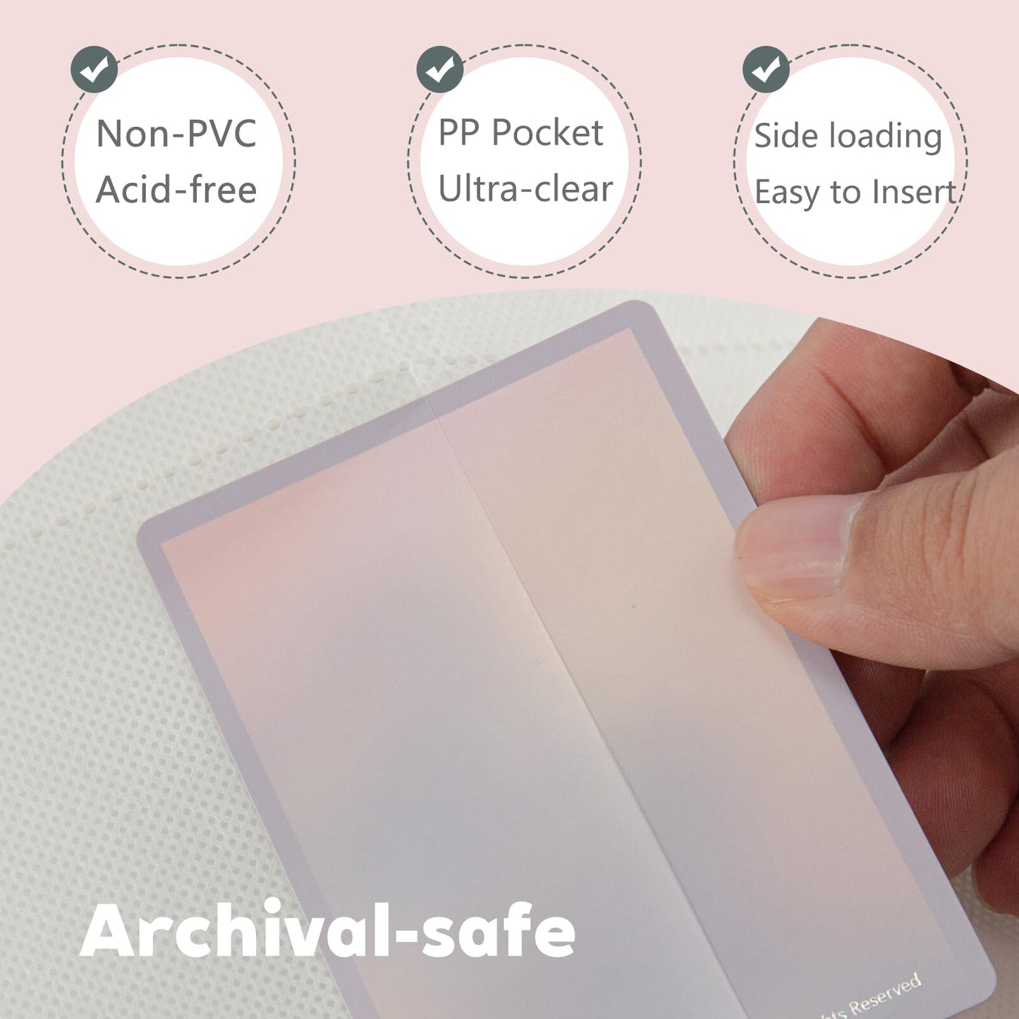 White Card Binder 4 Pocket, Trading Card Binder with Zipper, Holds 160 Card