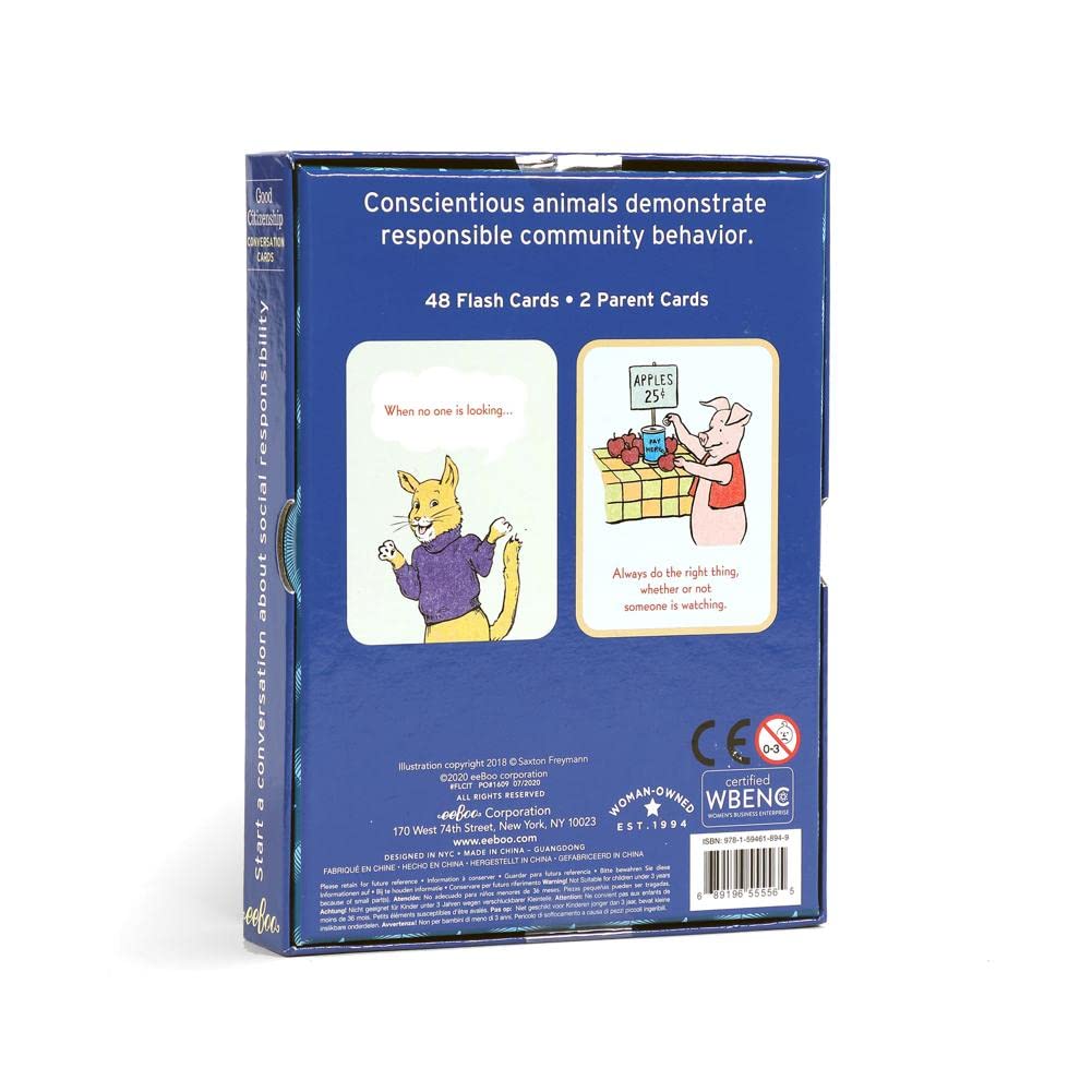 eeBoo: Good Citizenship Conversation Flash Cards, Encourages and Teaches Children How to Be Part of Their Community, Whether Family, School, or