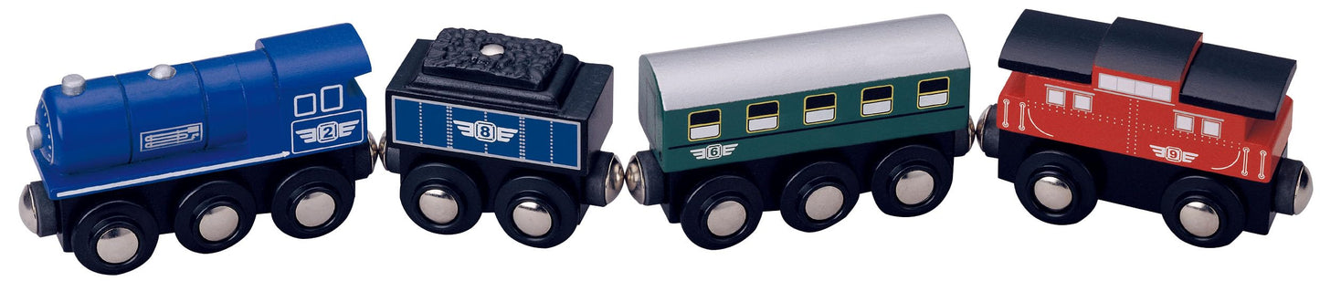 Maxim Passenger Train with 2 Train Cars and 1 Caboose