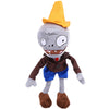 12" 1 PCS PVZ Plant and Zombies Plush Brown Coat Toys Stuffed Soft Doll Roadblock Conehead Zombie New